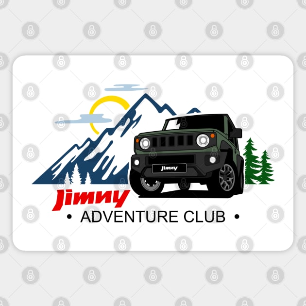 Jimny Adventure Club Magnet by HSDESIGNS